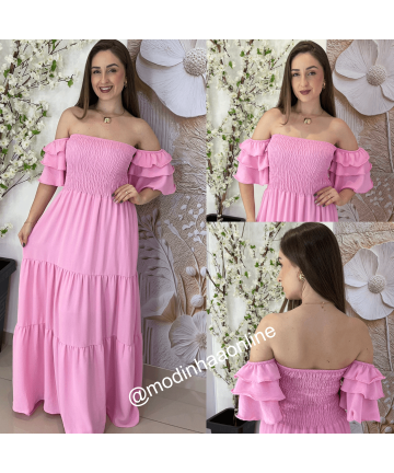 Vestido Stella Rosa Bebê